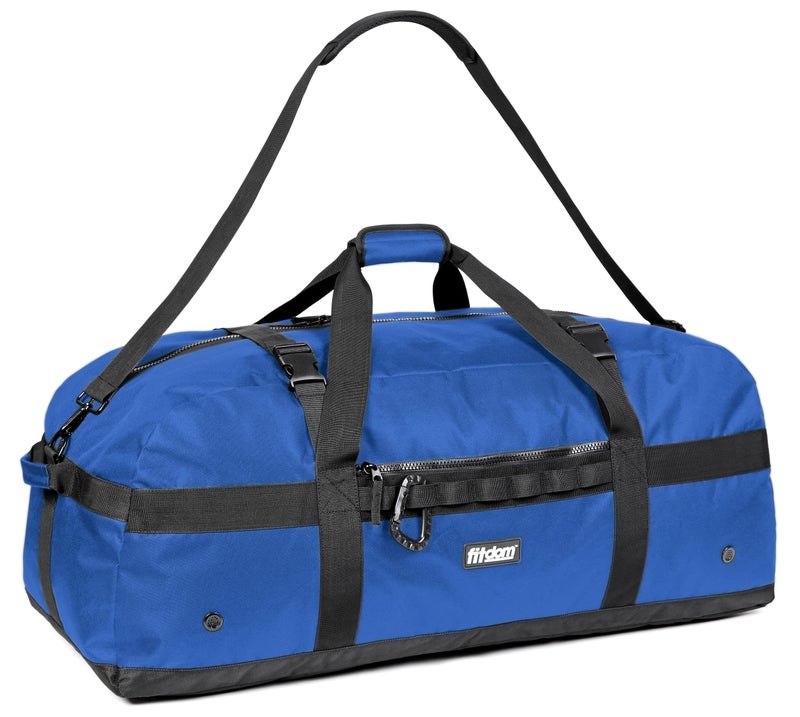 Fitdom 132L 36" Heavy Duty Extra Large Sports Gym Equipment Travel Duffel Bag W/Adjustable Shoulder & Compression Straps. Perfect for Soccer Baseball Basketball Hockey Football Team Coaches & More - Image 1